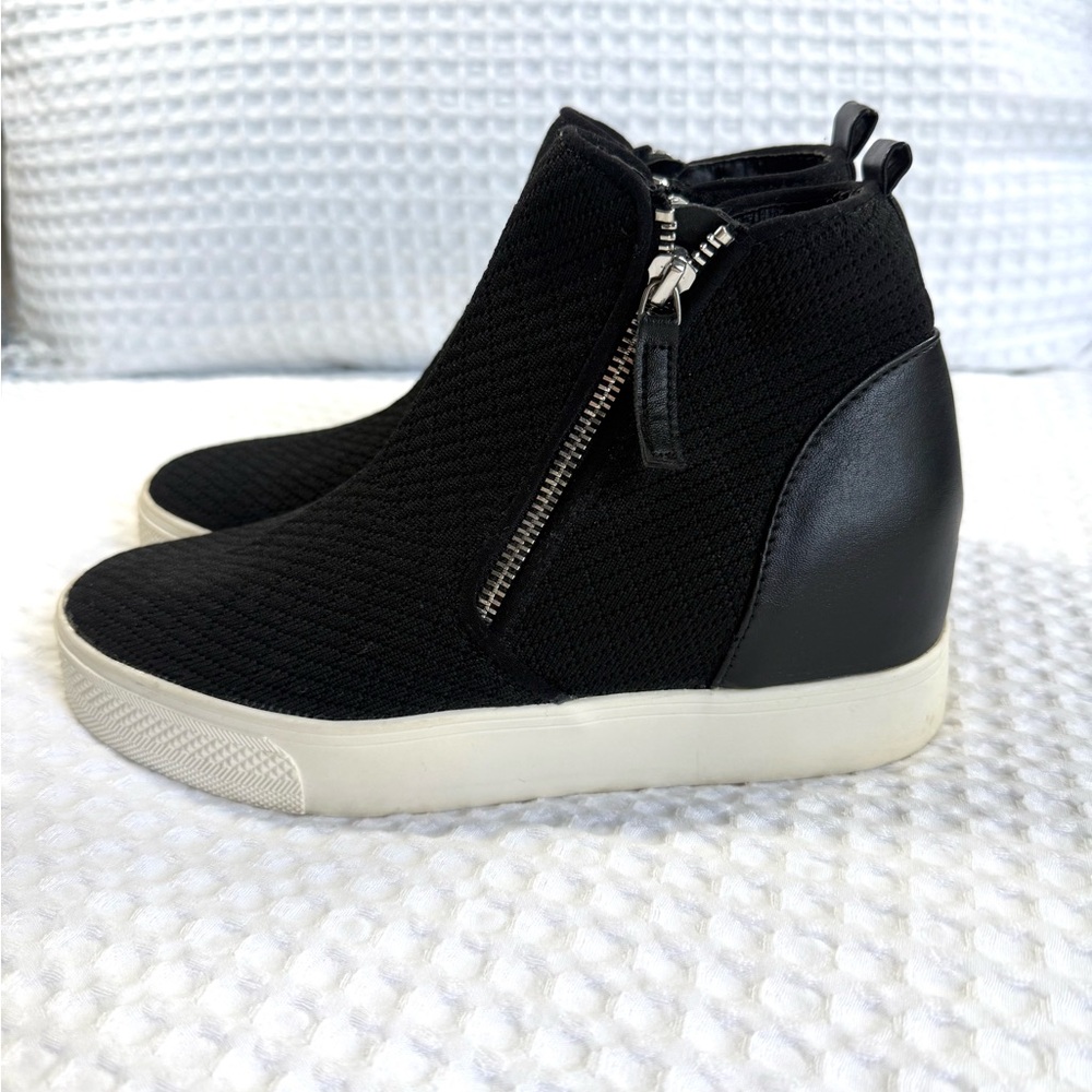 Steve Madden Loxley wedge High-Top Dual Zipper Sneakers Size 8